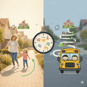 유치원 통학시간 셔틀버스