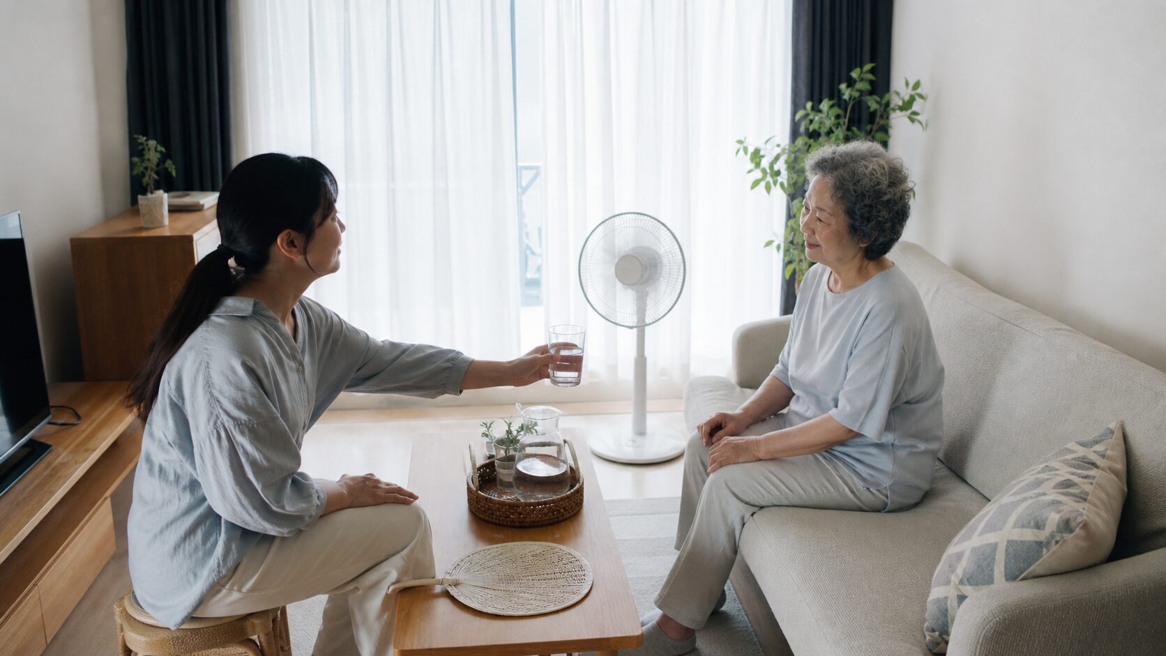 폭염중대경보 시대, 오늘 바로 바꾸는 무더위 행동요령 7가지 3 폭염에 취약한 이웃의 안부를 확인하는 모습