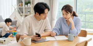 여름방학 돌봄 일정을 함께 확인하는 부모