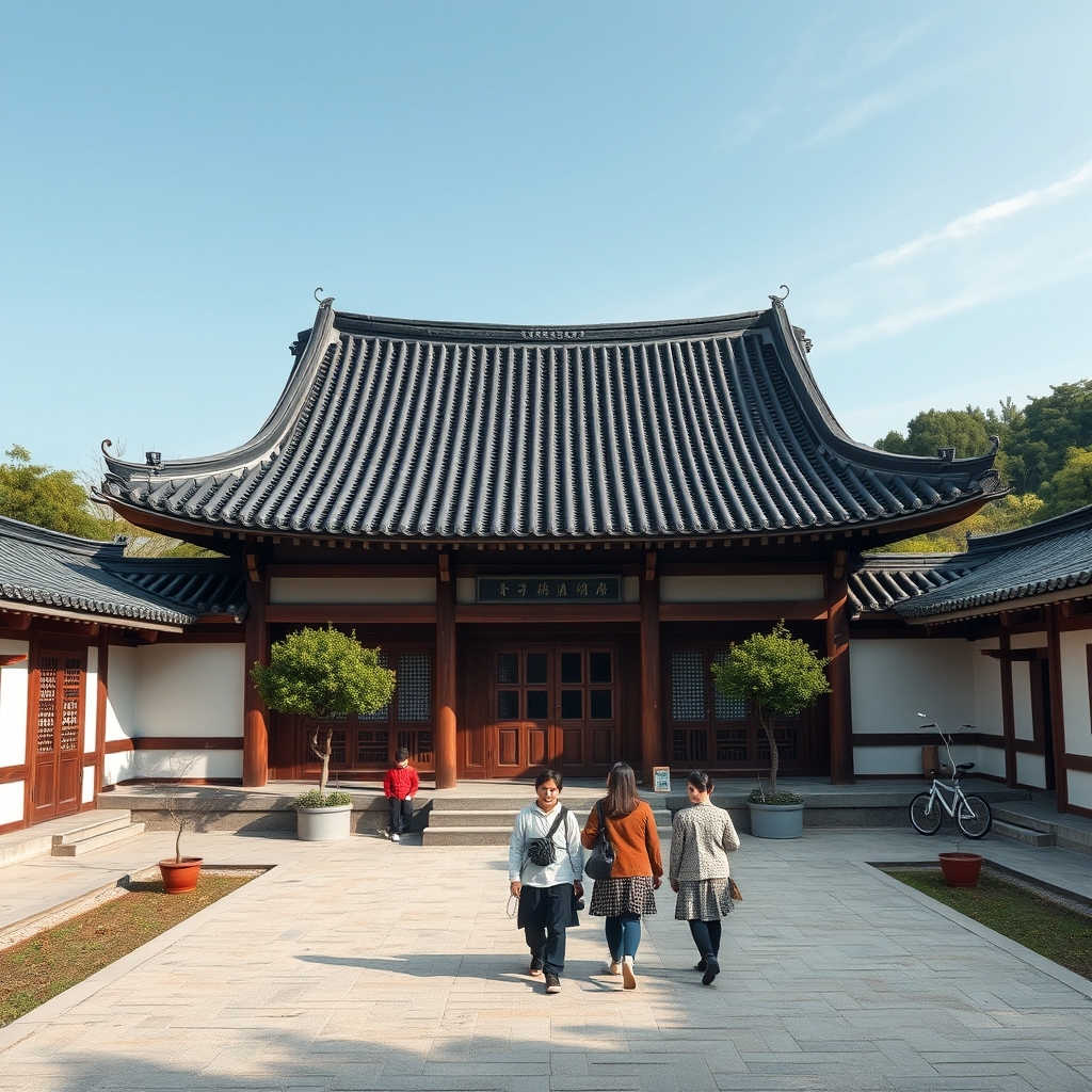 가족 여행 경비, 3040 부모라면 꼭 챙겨야 할 지역별 바우처 활용법 2 한국 전통 가옥을 방문한 가족