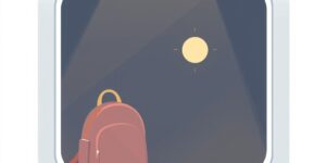 기차 여행을 준비하는 아이의 설렘이 느껴지는 창가 풍경