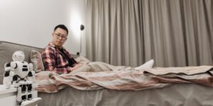 아이와 함께하는 독서 시간, AI 챗봇을 활용한 교육 장면